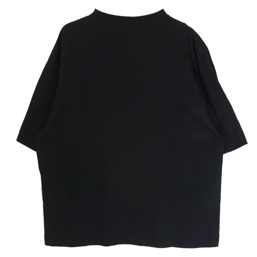 BALENCIAGA バレンシアガ 22AW 612966 TNVR2 MIRROR PRINT ミラープリント ロゴ プリント 半袖 Tシャツ カットソー ブラック系 XL【中古】