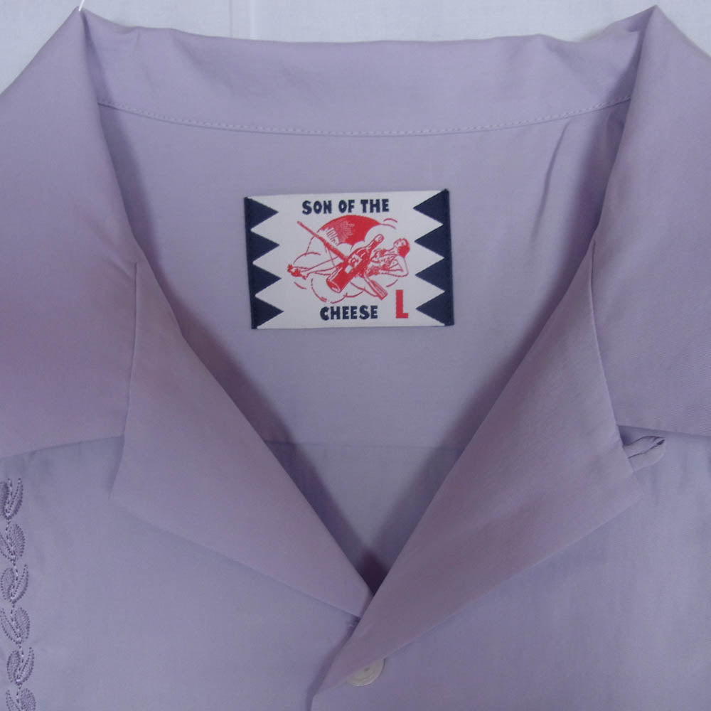 サノバチーズ SC2410-SH05 Cuba Shirt キューバ 半袖 シャツ パープル系 L【美品】【中古】
