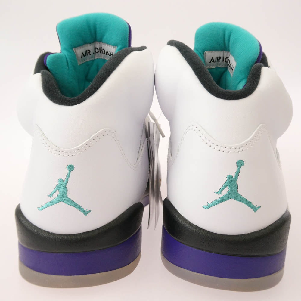 NIKE ナイキ 136027-108 AIR JORDAN 5 RETRO GRAPE エアジョーダン5 レトロ グレープ ハイカット スニーカー ホワイト系 28cm【極上美品】【中古】