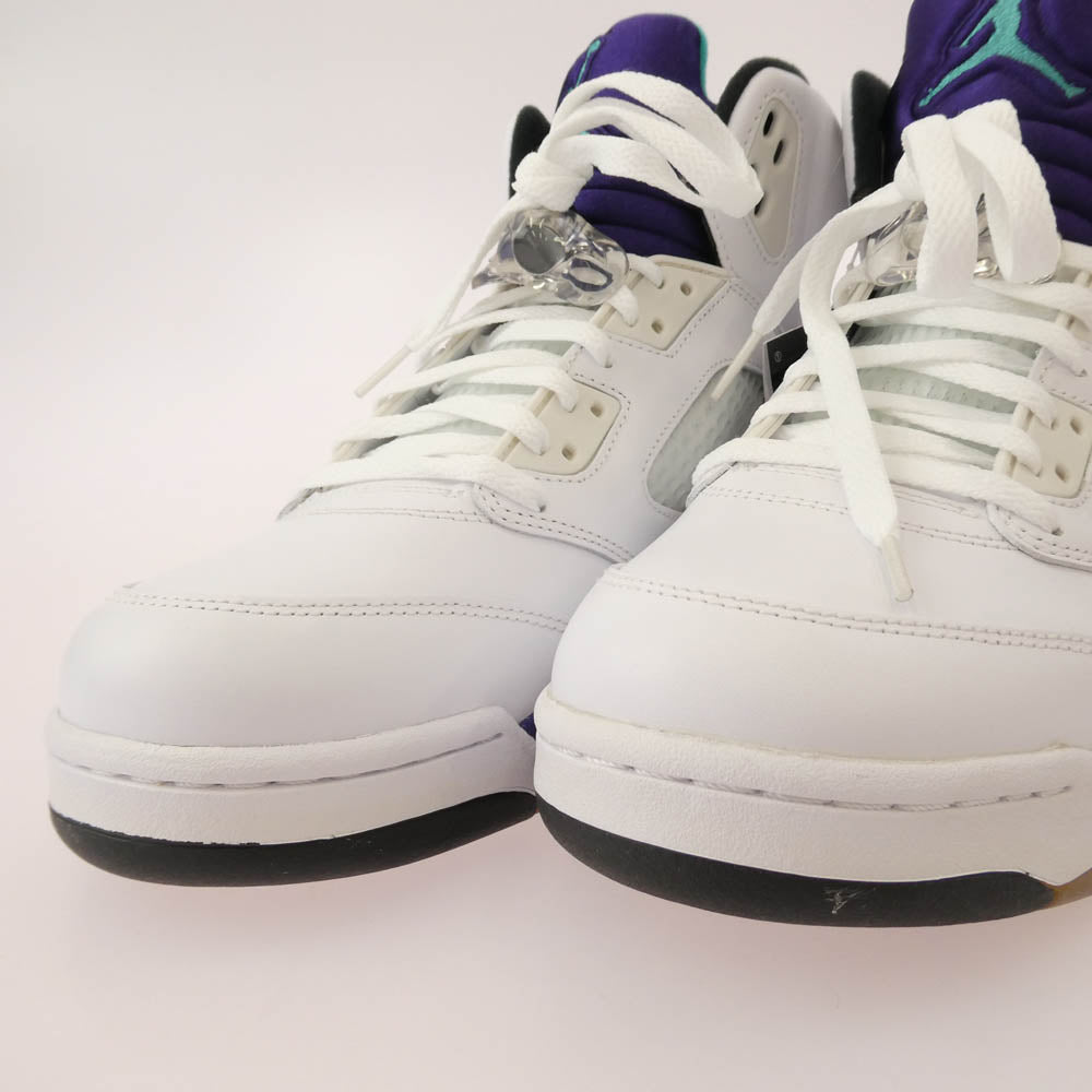 NIKE ナイキ 136027-108 AIR JORDAN 5 RETRO GRAPE エアジョーダン5 レトロ グレープ ハイカット スニーカー ホワイト系 28cm【極上美品】【中古】
