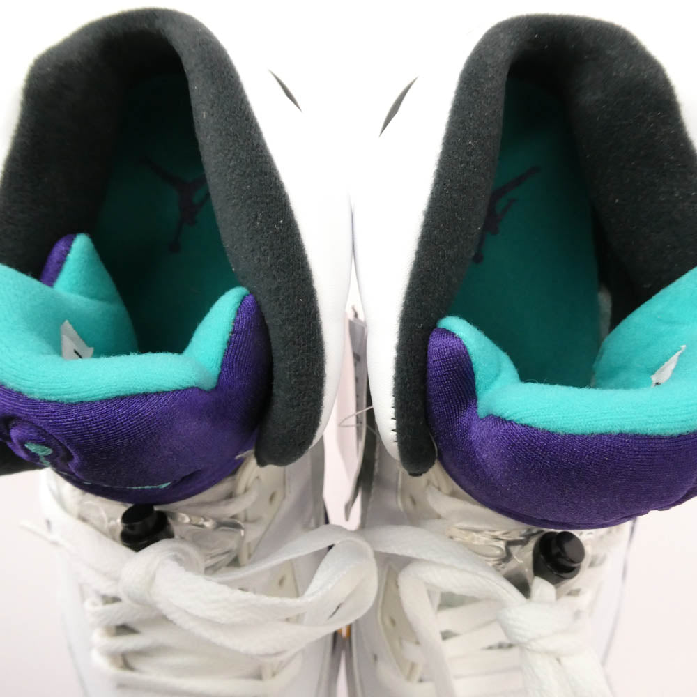 NIKE ナイキ 136027-108 AIR JORDAN 5 RETRO GRAPE エアジョーダン5 レトロ グレープ ハイカット スニーカー ホワイト系 28cm【極上美品】【中古】