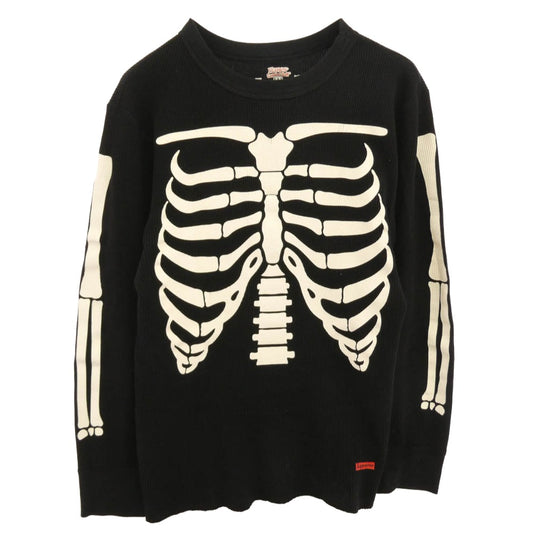 Supreme シュプリーム 24AW Hanes Bones Thermal Crew ヘインズ サーマル クルーネック 長袖 Tシャツ ブラック系 M【中古】