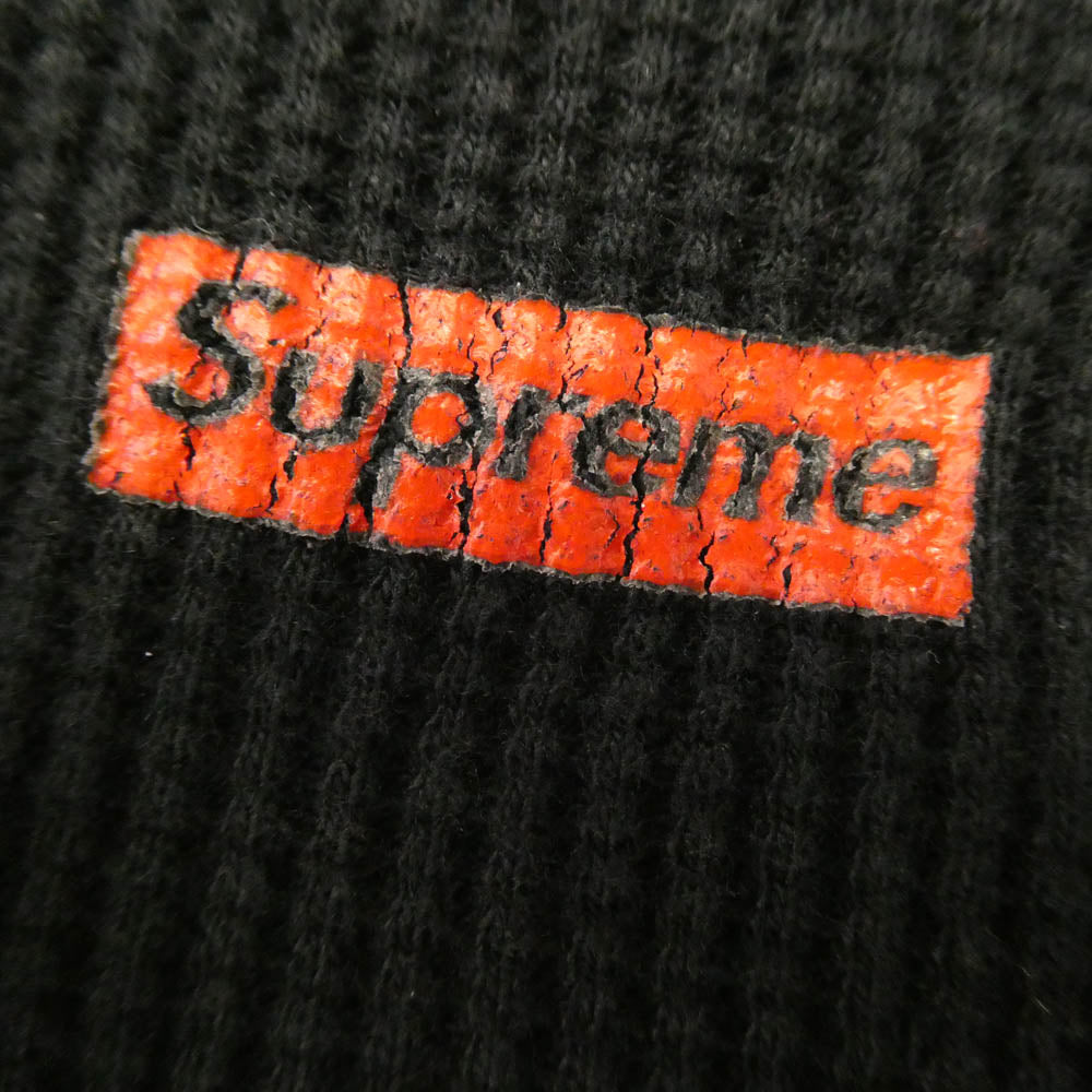 Supreme シュプリーム 24AW Hanes Bones Thermal Crew ヘインズ サーマル クルーネック 長袖 Tシャツ ブラック系 M【中古】