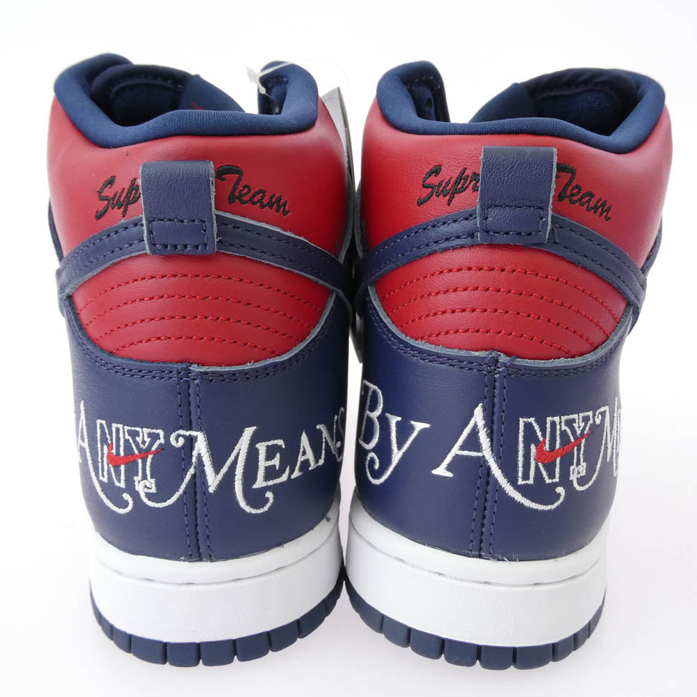 Supreme シュプリーム 22SS DN3741-600 DUNK HIGH BY ANY MEANS ダンク ハイ バイ エニー ミーンズ ハイカット スニーカー レッド系 ネイビー系 27.5cm【極上美品】【中古】