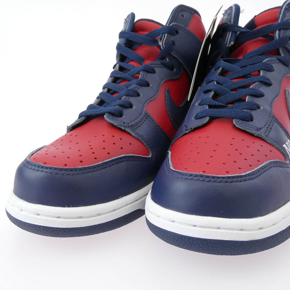 Supreme シュプリーム 22SS DN3741-600 DUNK HIGH BY ANY MEANS ダンク ハイ バイ エニー ミーンズ ハイカット スニーカー レッド系 ネイビー系 27.5cm【極上美品】【中古】