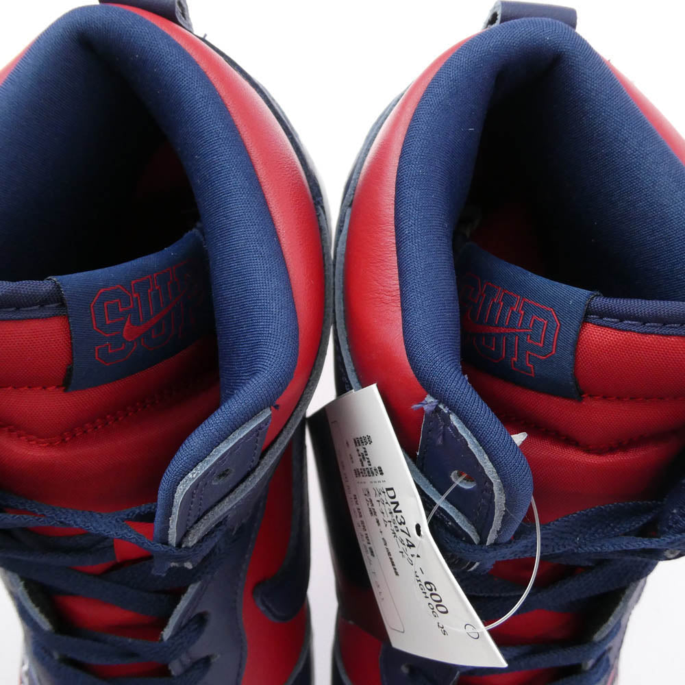 Supreme シュプリーム 22SS DN3741-600 DUNK HIGH BY ANY MEANS ダンク ハイ バイ エニー ミーンズ ハイカット スニーカー レッド系 ネイビー系 27.5cm【極上美品】【中古】