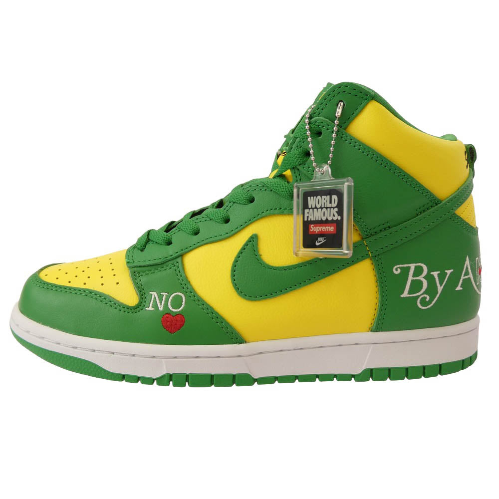 Supreme シュプリーム 22SS DN3741-700 DUNK HIGH BY ANY MEANS ダンク バイ エニー ミーンズ ハイカット スニーカー グリーン系 イエロー系 27.5cm【極上美品】【中古】