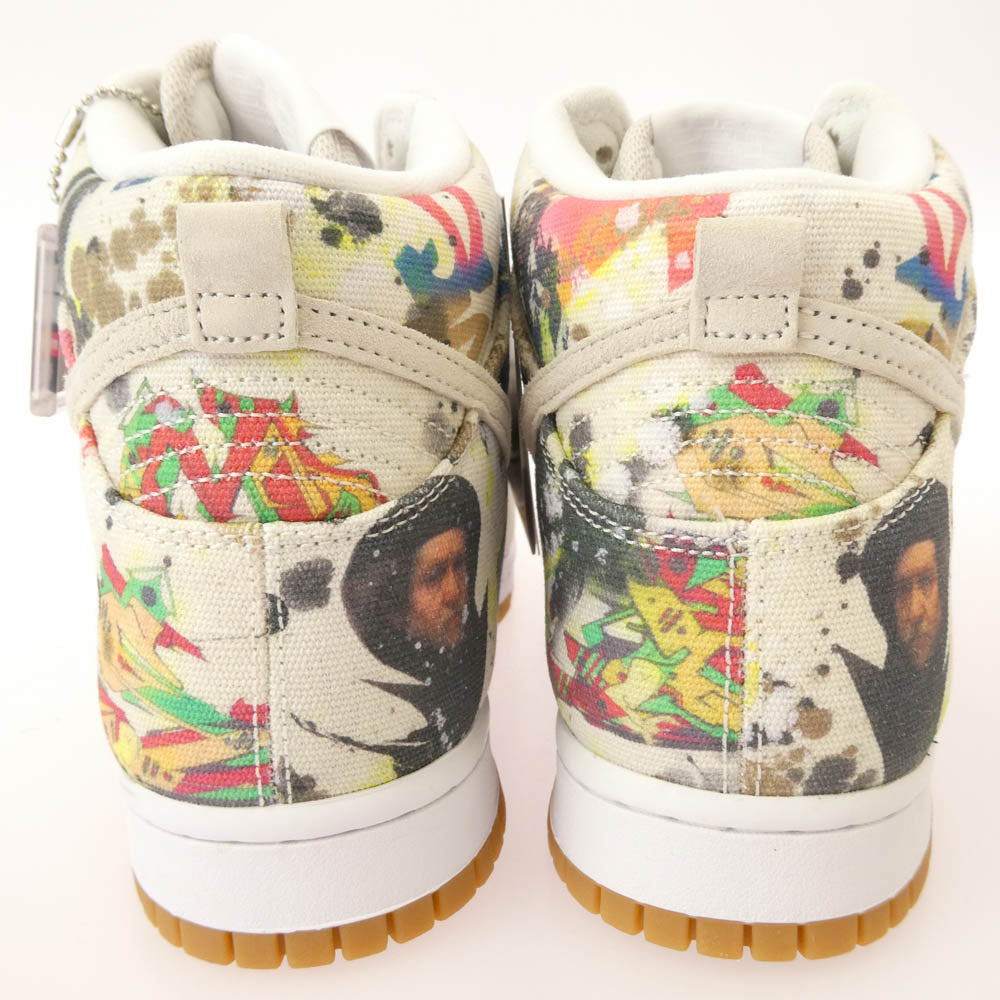 Supreme シュプリーム 23AW FD8779-100 ×DUNK HIGH OG QS Rammellzee ダンク ハイ ラメルジー ハイカット スニーカー オフホワイト系 27.5cm【極上美品】【中古】