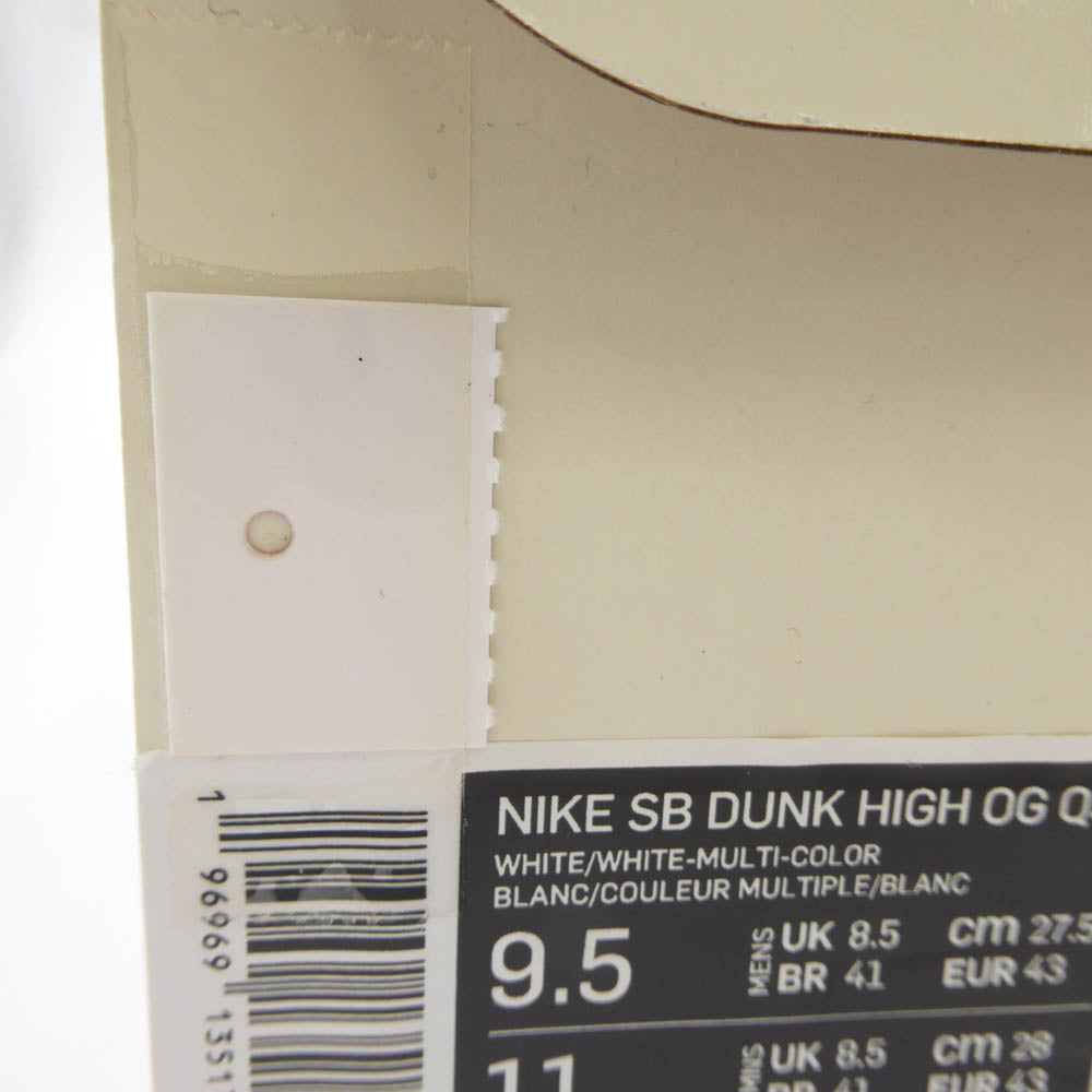 Supreme シュプリーム 23AW FD8779-100 ×DUNK HIGH OG QS Rammellzee ダンク ハイ ラメルジー ハイカット スニーカー オフホワイト系 27.5cm【極上美品】【中古】