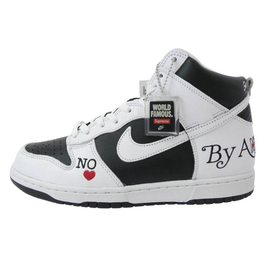 Supreme シュプリーム 22SS DN3741-002 DUNK HIGH OG QS BY ANY MEANS ダンク ハイ バイ エニー ミーンズ ハイカット スニーカー ブラック系 ホワイト系 27.5cm【極上美品】【中古】