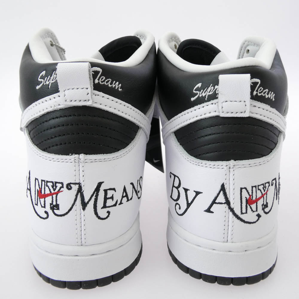 Supreme シュプリーム 22SS DN3741-002 DUNK HIGH OG QS BY ANY MEANS ダンク ハイ バイ エニー ミーンズ ハイカット スニーカー ブラック系 ホワイト系 27.5cm【極上美品】【中古】