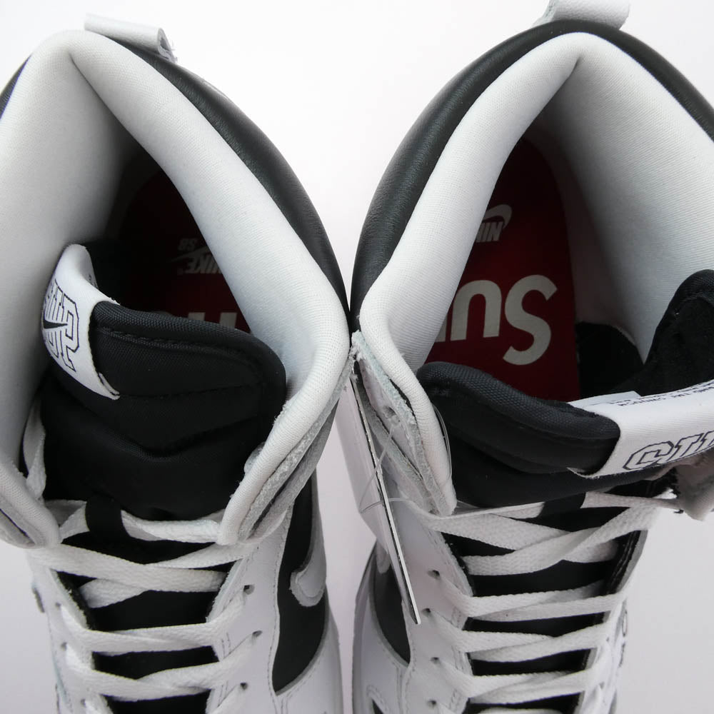 Supreme シュプリーム 22SS DN3741-002 DUNK HIGH OG QS BY ANY MEANS ダンク ハイ バイ エニー ミーンズ ハイカット スニーカー ブラック系 ホワイト系 27.5cm【極上美品】【中古】