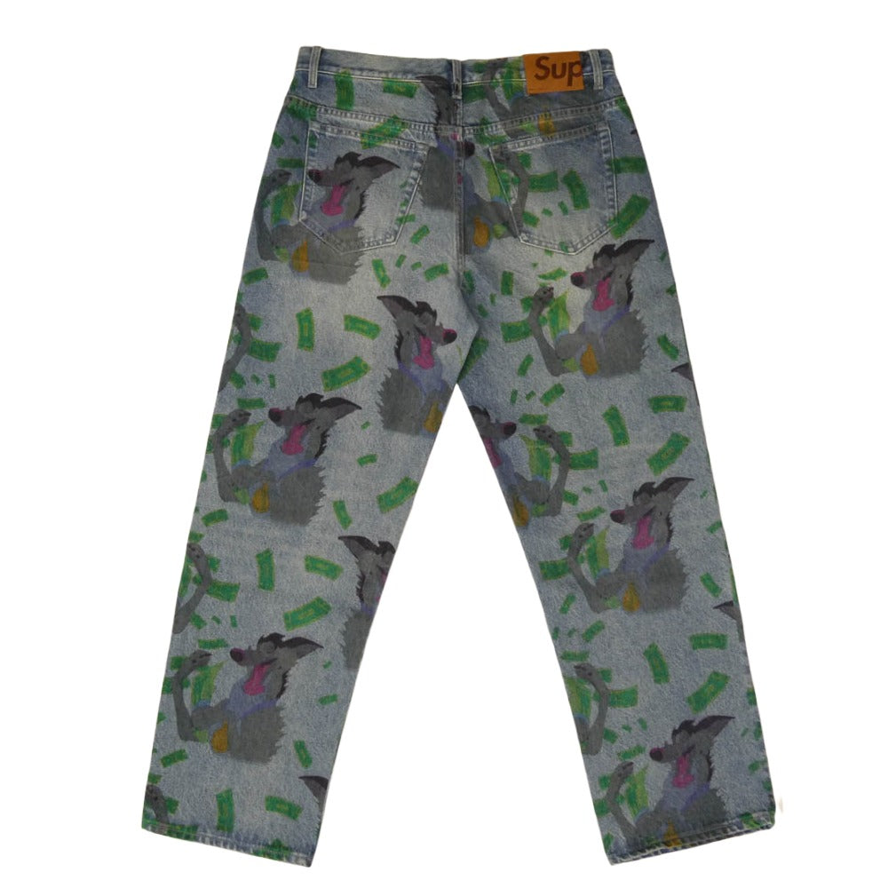 Supreme シュプリーム 25AW All Dogs Go To Heaven Loose Fit Jean オール ドッグ ゴー トゥ ヘブン デニムパンツ インディゴブルー系 32【美品】【中古】