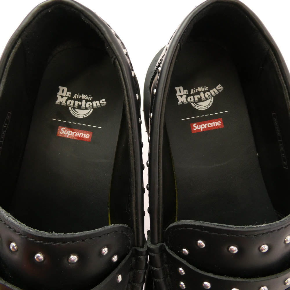 Supreme シュプリーム 25SS 41873001 × Dr.Martens Studded Penton Loafer ドクターマーチン スタッズ ペントン ローファー シューズ ブラック系 US8【美品】【中古】