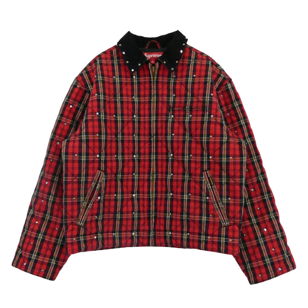 Supreme シュプリーム 25AW b.b. Simon Quilted Work Jacket Plaid ビービーサイモン キルテッド ワークジャケット レッド系 S【極上美品】【中古】
