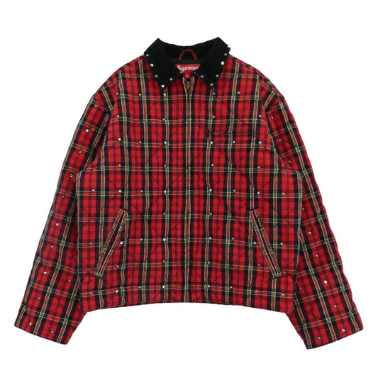 Supreme シュプリーム 25AW b.b. Simon Quilted Work Jacket Plaid ビービーサイモン キルテッド ワークジャケット レッド系 S【極上美品】【中古】