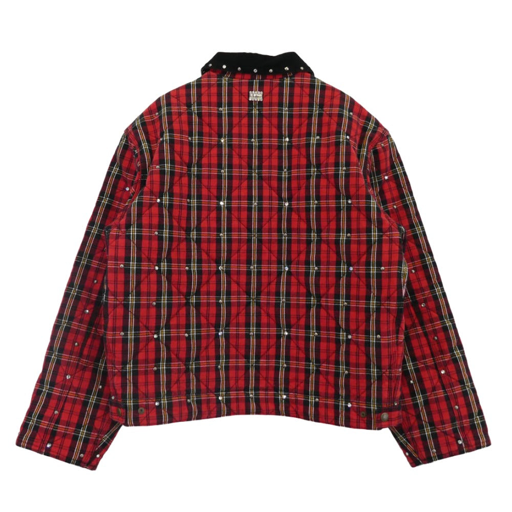 Supreme シュプリーム 25AW b.b. Simon Quilted Work Jacket Plaid ビービーサイモン キルテッド ワークジャケット レッド系 S【極上美品】【中古】