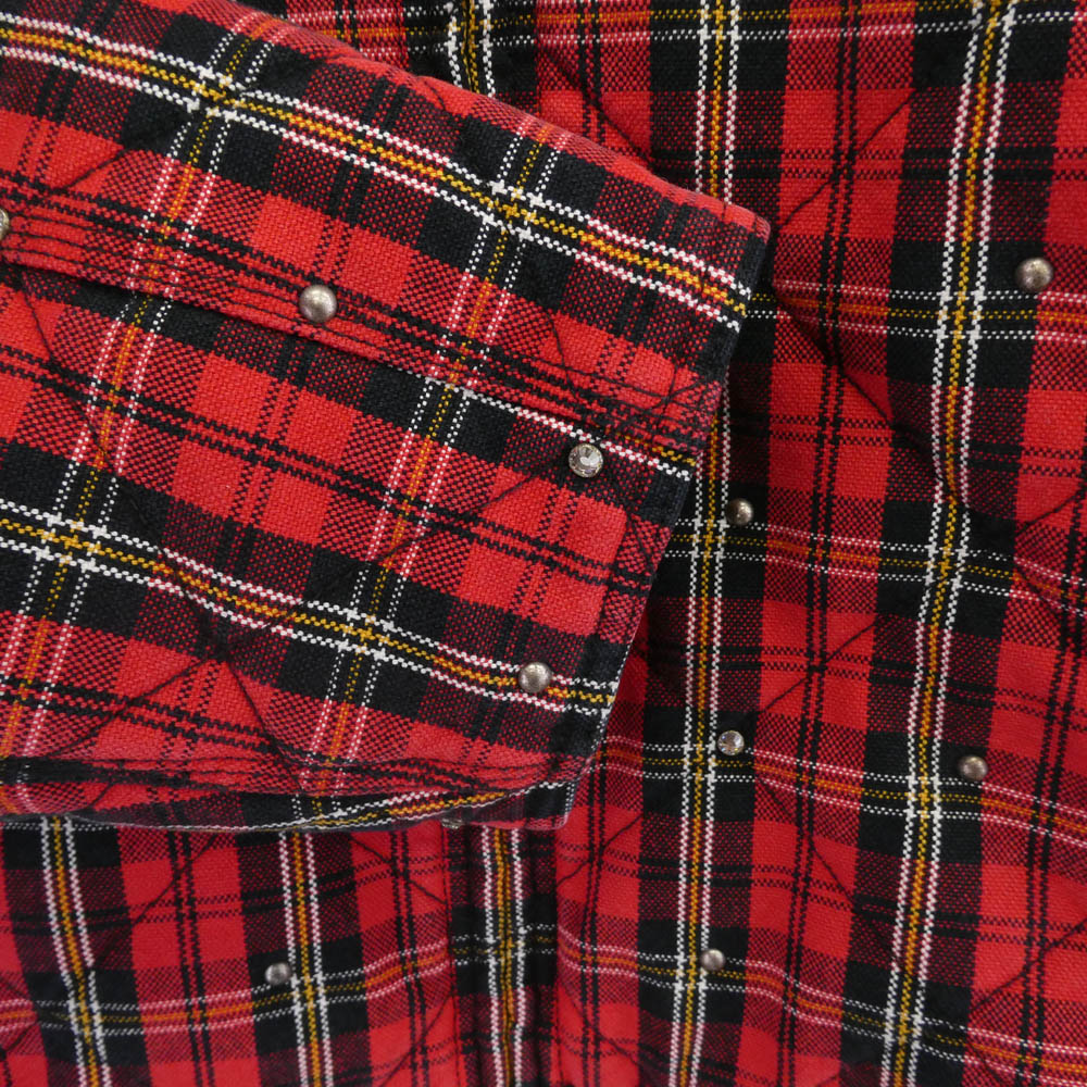 Supreme シュプリーム 25AW b.b. Simon Quilted Work Jacket Plaid ビービーサイモン キルテッド ワークジャケット レッド系 S【極上美品】【中古】