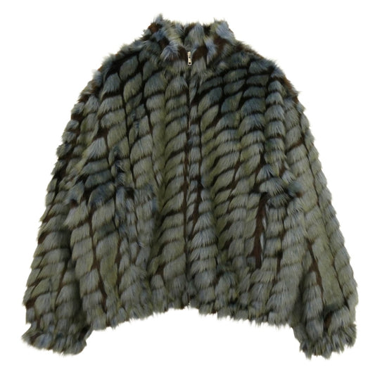 Supreme シュプリーム 25SS 2-tone windstopper faux fur jacket ウィンド ストッパー ファー ジャケット ブルー系 M【極上美品】【中古】