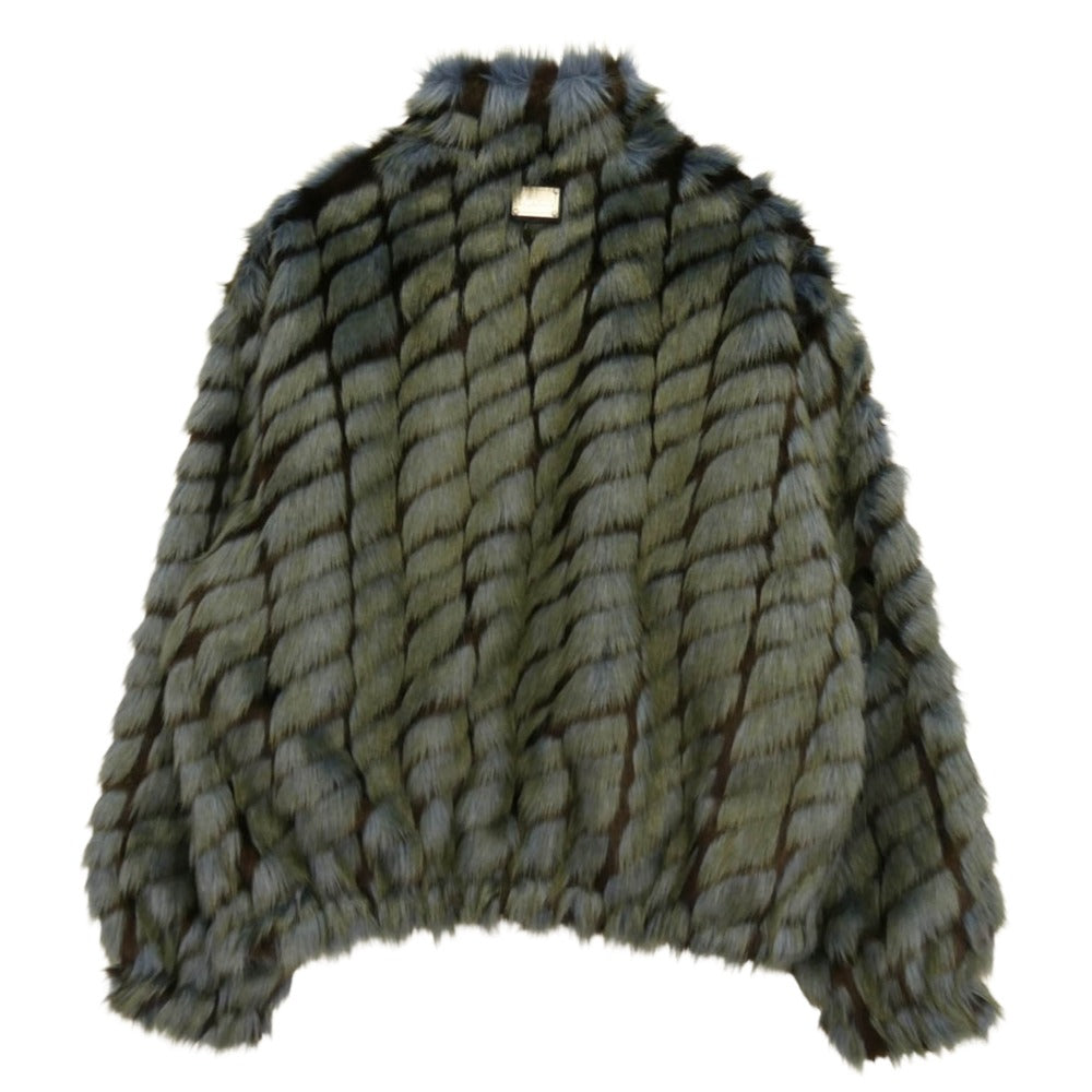 Supreme シュプリーム 25SS 2-tone windstopper faux fur jacket ウィンド ストッパー ファー ジャケット ブルー系 M【極上美品】【中古】