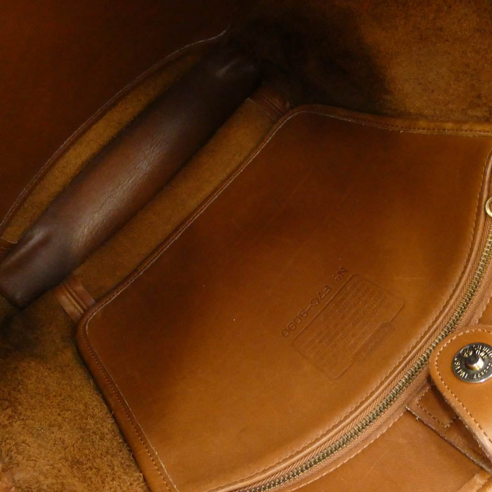 COACH コーチ 9090 OLD オールド レザー トート ショルダー バッグ ブラウン系【中古】