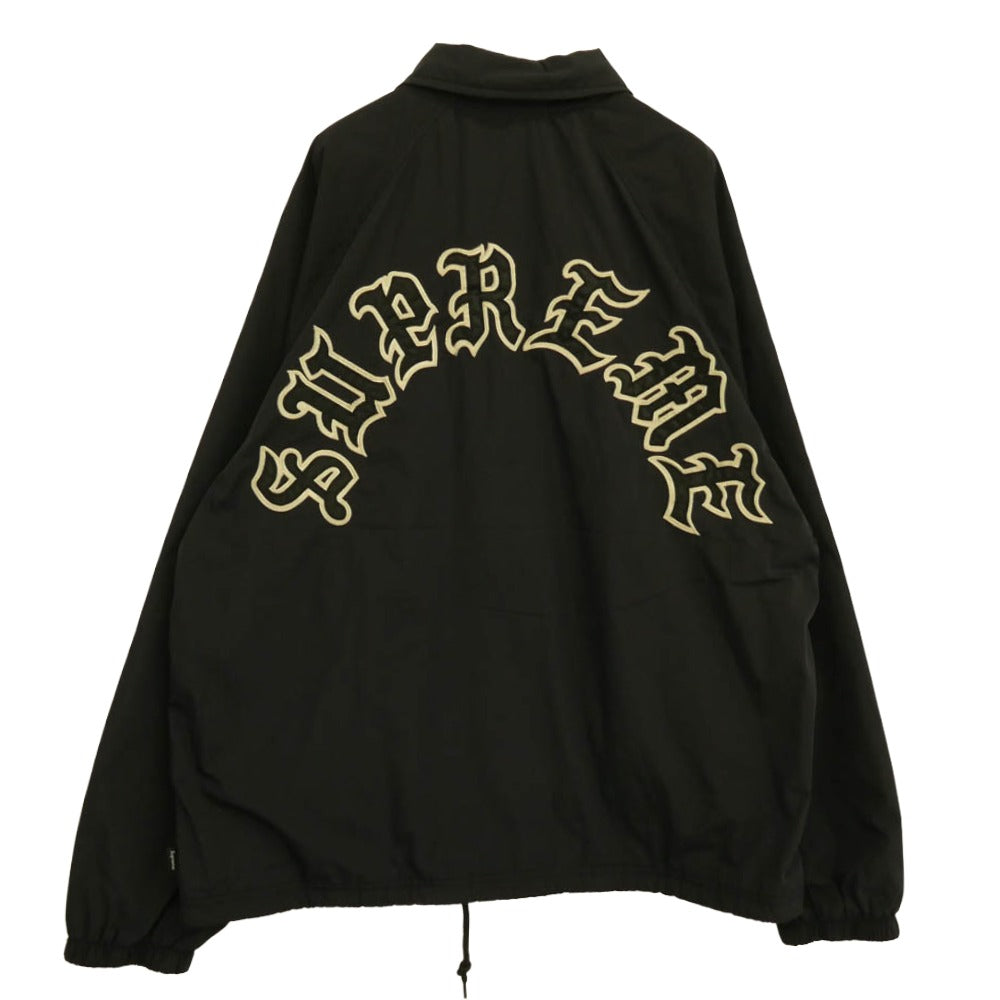 Supreme シュプリーム 25AW Old English Arc Coaches Jacket オールド イングリッシュ アーチ ロゴ コーチ ジャケット ブルゾン ブラック系 M【美品】【中古】