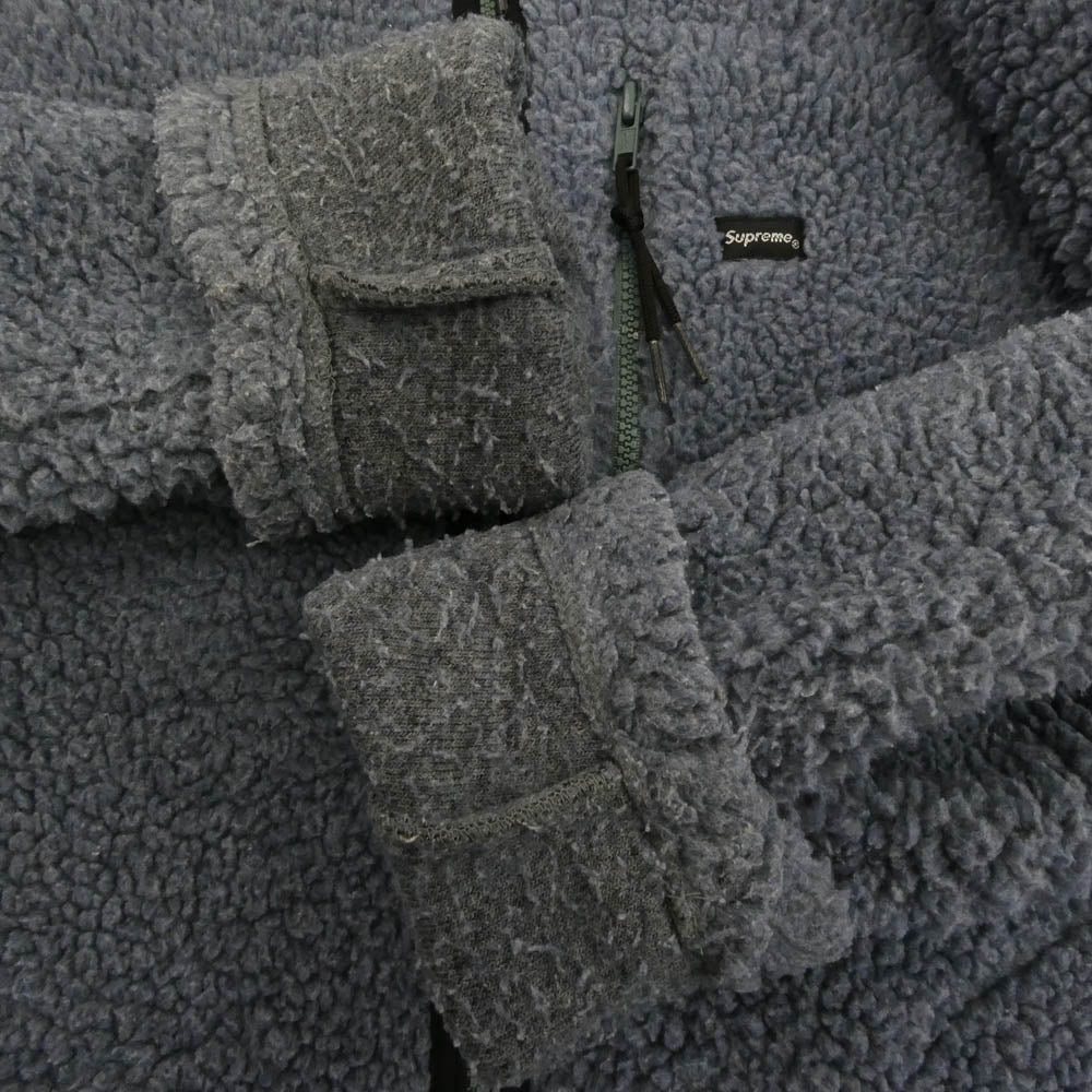 Supreme シュプリーム 初期タグ USA製 90s～00s ジップアップ フリースジャケット ライトブルー系 M【中古】