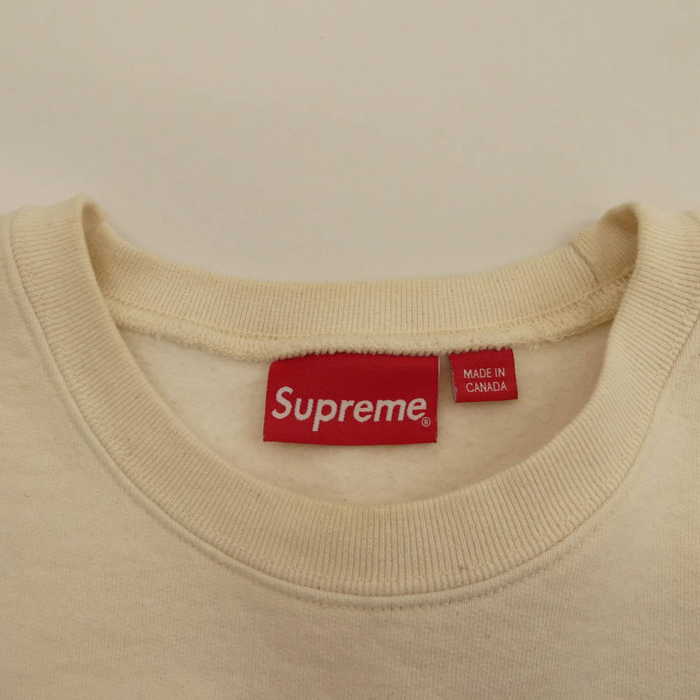 Supreme シュプリーム 22AW 渋谷店限定 Shop Small Box Crewneck スモールボックスロゴ クルーネック スウェット トレーナー ホワイト系【中古】