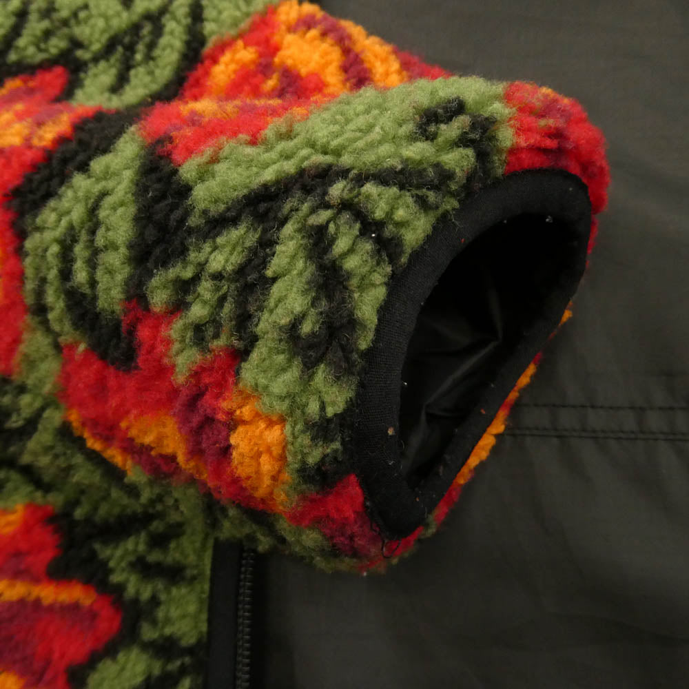 Supreme シュプリーム 16AW ワングラム期 Roses Sherpa Fleece Reversible Jacket ローズシェルパ リバーシブル フリースジャケット レッド系 ブラック系 M【中古】