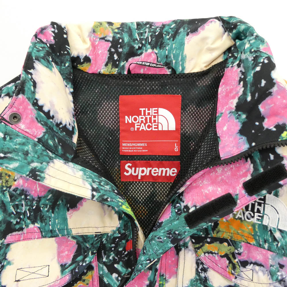 Supreme シュプリーム 22SS NP02205I × THE NORTH FACE ノースフェイス Convertible Jacket コンヴァーティブル トレッキング ジャケット 総柄 ナイロンジャケット マルチカラー系 L【中古】