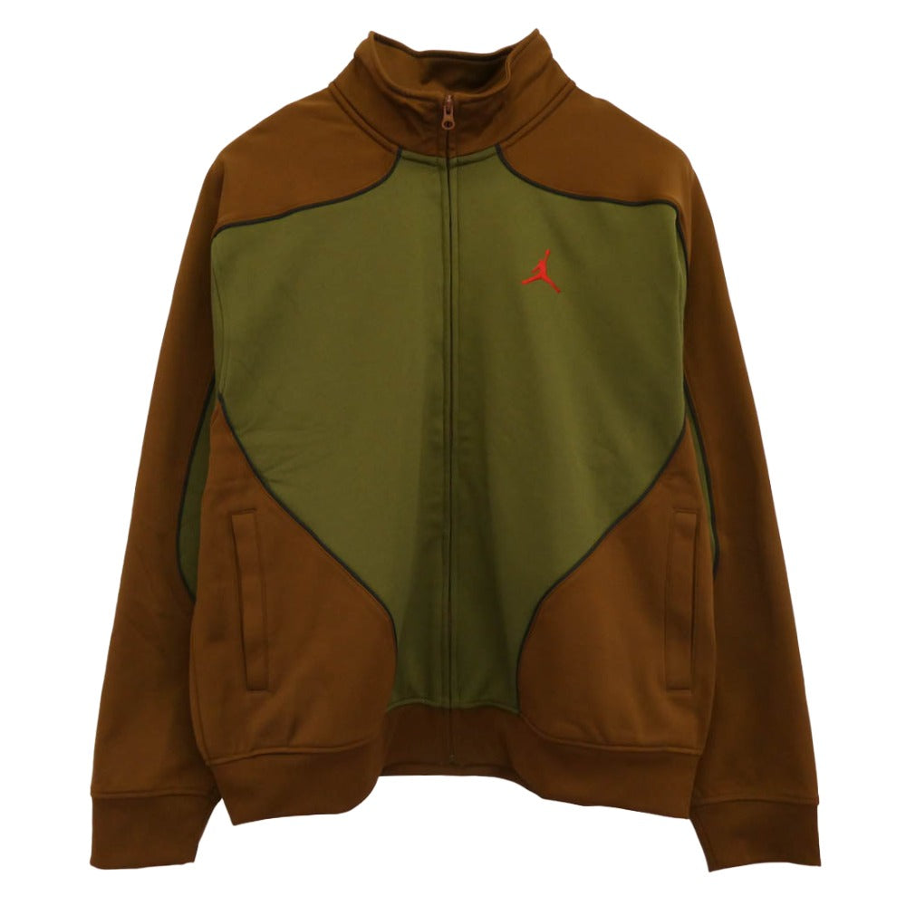 Supreme シュプリーム 24AW HF0830-395 x Jordan Tricot Track Jacket ジョーダン トリコット トラックジャケット カーキ系 ブラウン系 L【新古品】【未使用】【中古】