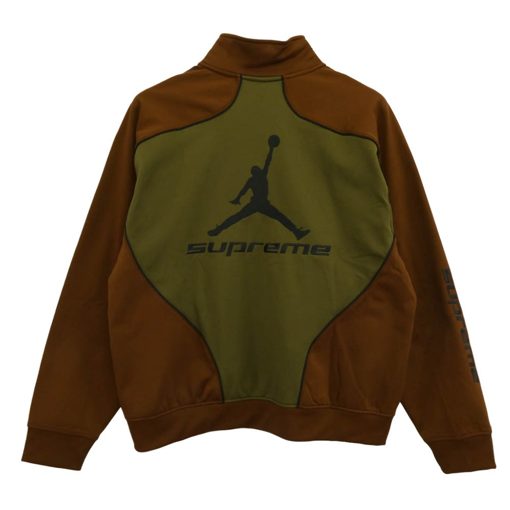 Supreme シュプリーム 24AW HF0830-395 x Jordan Tricot Track Jacket ジョーダン トリコット トラックジャケット カーキ系 ブラウン系 L【新古品】【未使用】【中古】