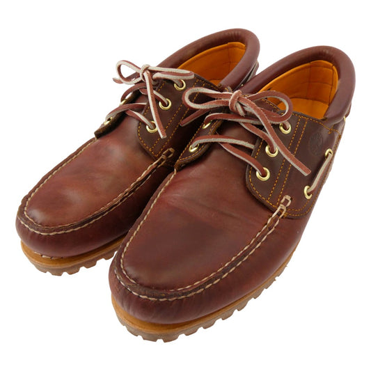 Timberland ティンバーランド TRAD HS 3 EYE LUG BURG トラッド 3ホール バーガンディー レザー デッキシューズ 27.5cm【中古】
