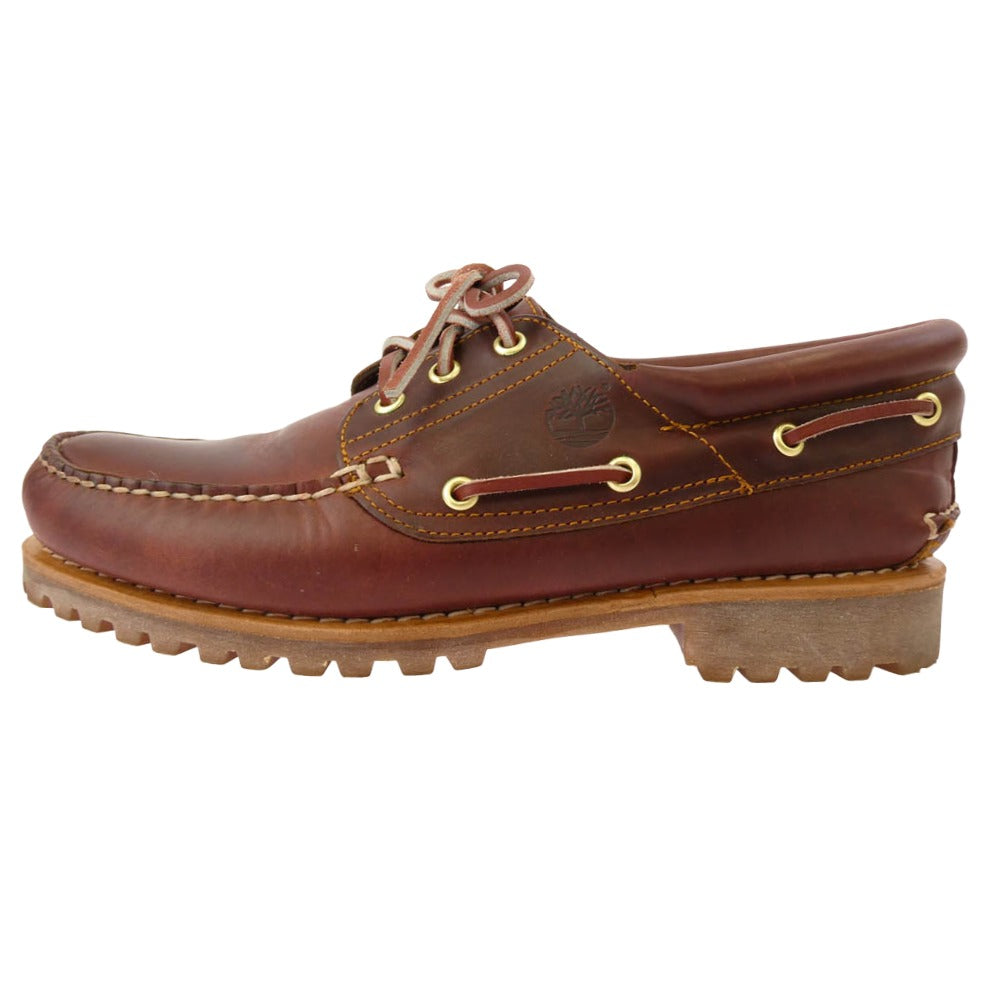 Timberland ティンバーランド TRAD HS 3 EYE LUG BURG トラッド 3ホール バーガンディー レザー デッキシューズ 27.5cm【中古】