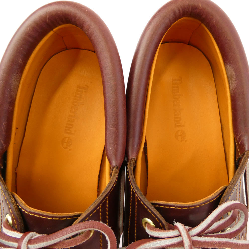 Timberland ティンバーランド TRAD HS 3 EYE LUG BURG トラッド 3ホール バーガンディー レザー デッキシューズ 27.5cm【中古】