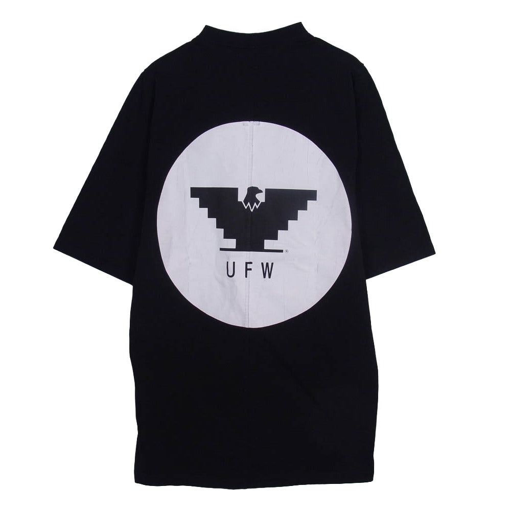 Rick Owens リックオウエンス 20SS RR20S7282-BAEP9 TECUATL期 テクアトル期 UFW バックプリント クルーネック 半袖 Tシャツ カットソー ブラック系 S【中古】