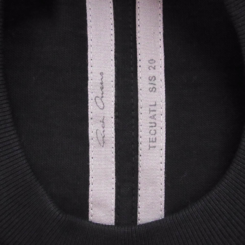Rick Owens リックオウエンス 20SS RR20S7282-BAEP9 TECUATL期 テクアトル期 UFW バックプリント クルーネック 半袖 Tシャツ カットソー ブラック系 S【中古】