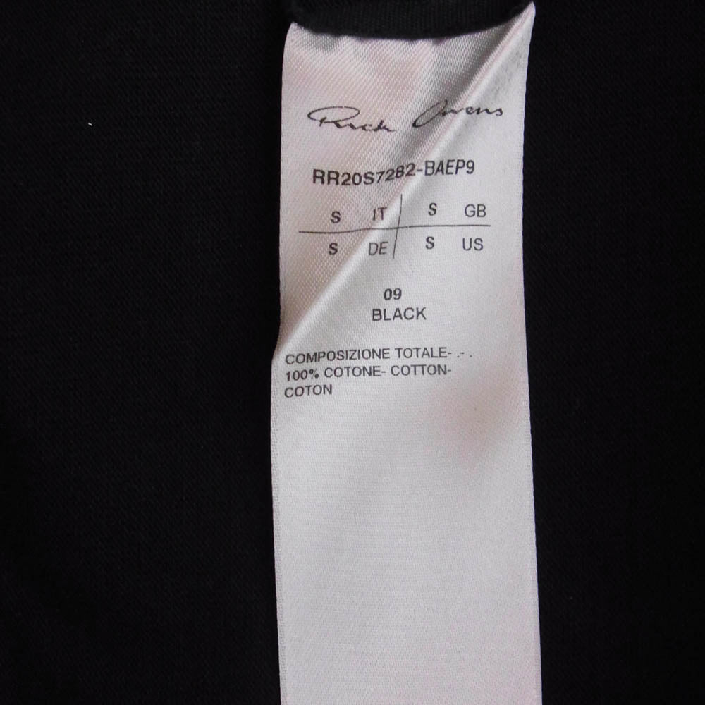 Rick Owens リックオウエンス 20SS RR20S7282-BAEP9 TECUATL期 テクアトル期 UFW バックプリント クルーネック 半袖 Tシャツ カットソー ブラック系 S【中古】