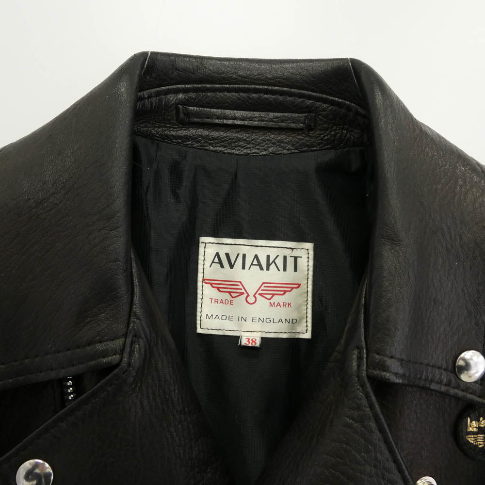 Lewis Leathers ルイスレザー × THE REAL McCOY'S リアルマッコイズ LIGHTNING ライトニング ディアスキン ライダース ジャケット ブラック系 38【中古】