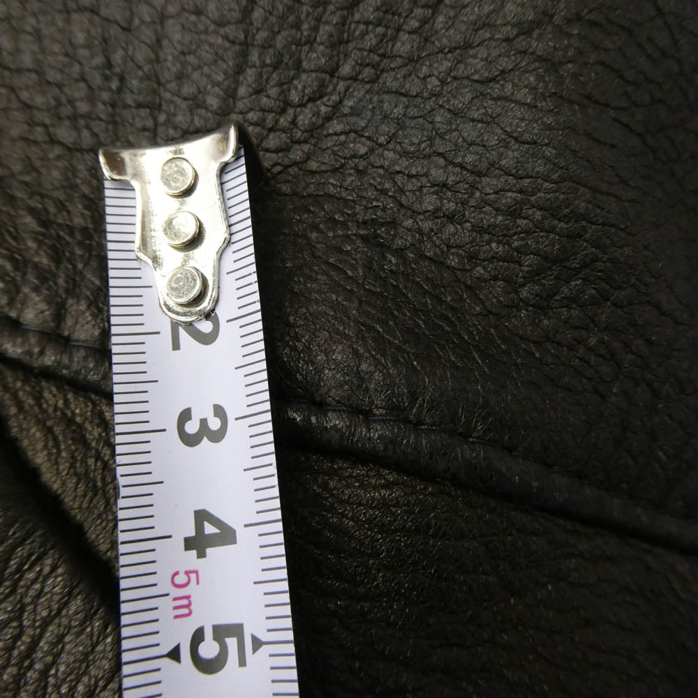 Lewis Leathers ルイスレザー × THE REAL McCOY'S リアルマッコイズ LIGHTNING ライトニング ディアスキン ライダース ジャケット ブラック系 38【中古】