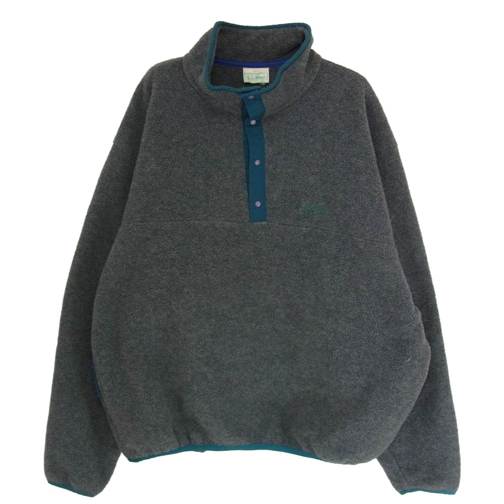 L.L.Bean エルエルビーン 80s フリース スナップ プルオーバー ジャケット ブルゾン グレー系 サイズ表記無【中古】