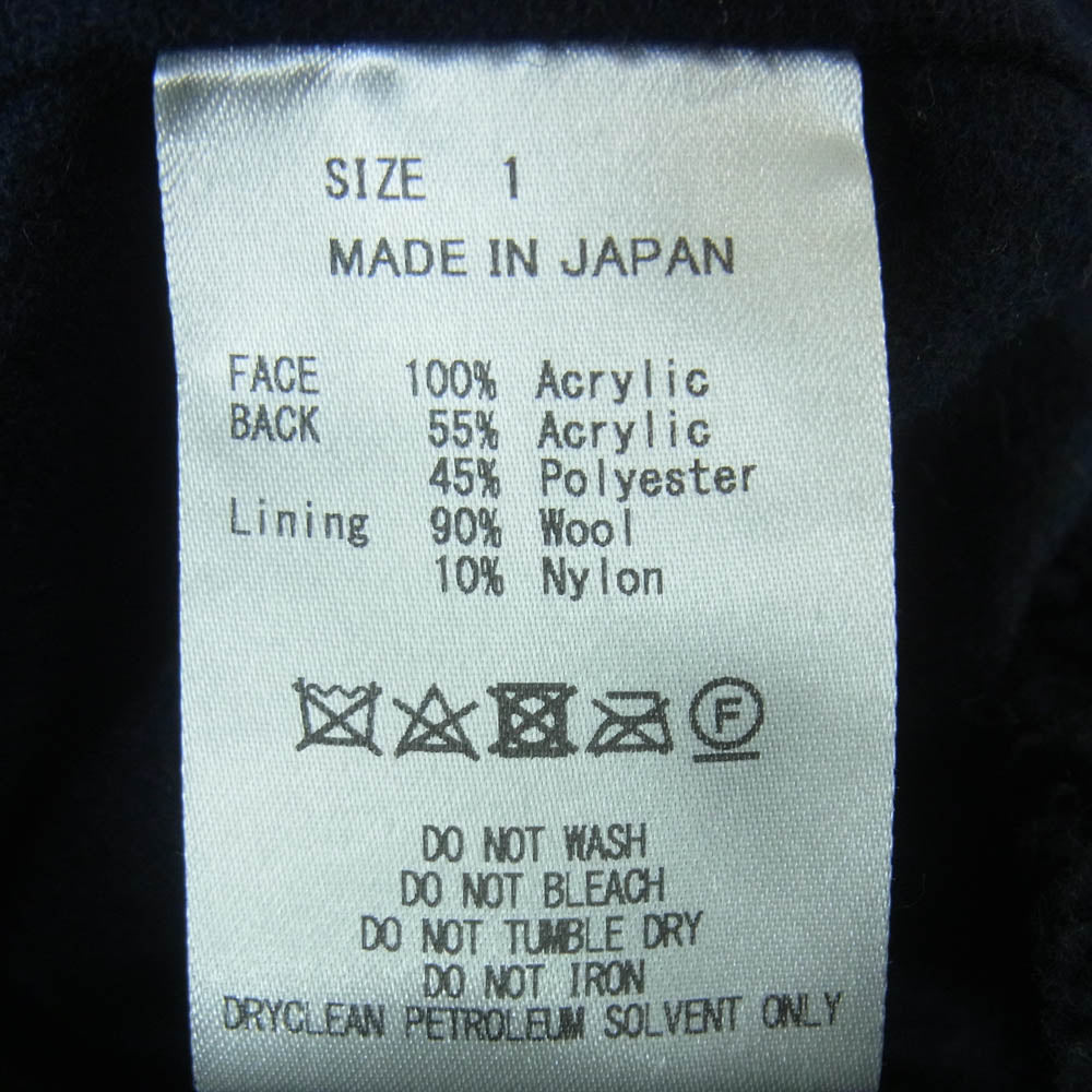 marka マーカ M17D-08BL01C BOA COACH JACKET 裏地ウール ボア コーチ ジャケット 日本製 ダークネイビー系 1【中古】