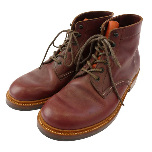 markaware マーカウェア レースアップ レザー ブーツ ワインレッド系 8.5【中古】