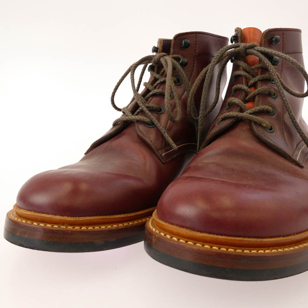 markaware マーカウェア レースアップ レザー ブーツ ワインレッド系 8.5【中古】