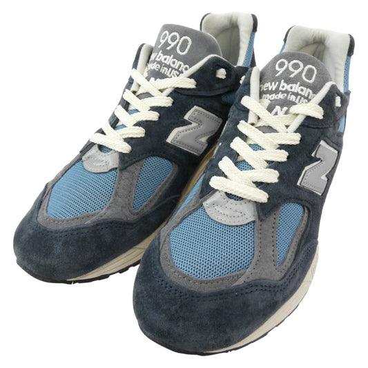 NEW BALANCE ニューバランス M990TB2 M990TB2 USA製 Castlerock GREY NAVY ローカット スニーカー 27cm【中古】