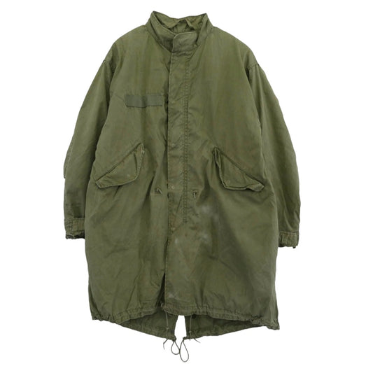 ヴィンテージ 8415-00-782-2883 8415-782-3217 U.S.ARMY 米軍 80s M-65 キルティングライナー付属 フィッシュテールパーカー モッズコート カーキ系【中古】