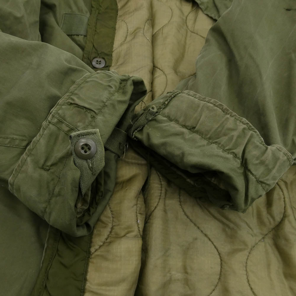ヴィンテージ 8415-00-782-2883 8415-782-3217 U.S.ARMY 米軍 80s M-65 キルティングライナー付属 フィッシュテールパーカー モッズコート カーキ系【中古】