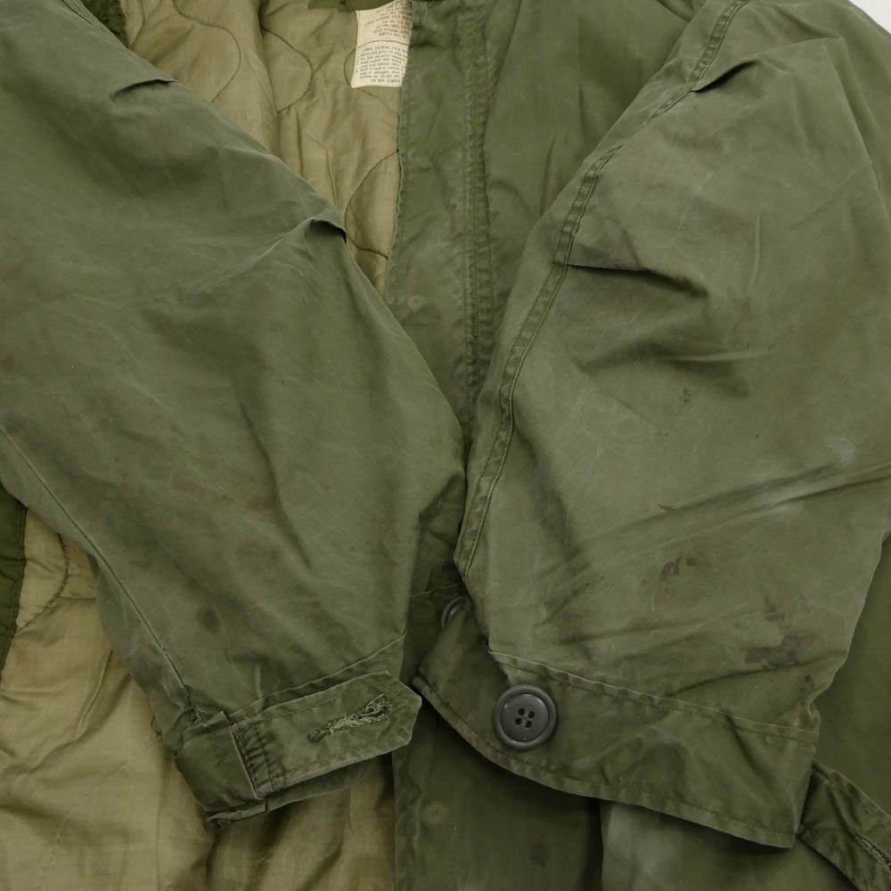 ヴィンテージ 8415-00-782-2883 8415-782-3217 U.S.ARMY 米軍 80s M-65 キルティングライナー付属 フィッシュテールパーカー モッズコート カーキ系【中古】