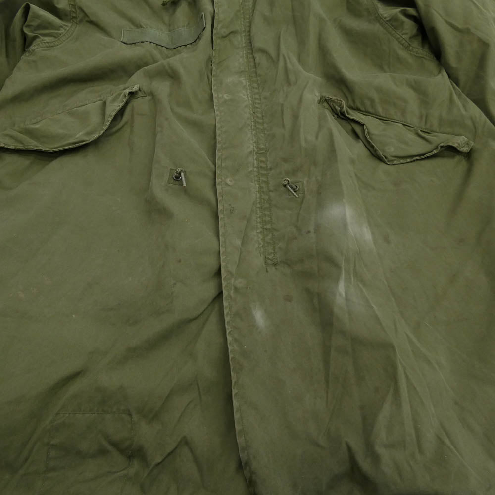 ヴィンテージ 8415-00-782-2883 8415-782-3217 U.S.ARMY 米軍 80s M-65 キルティングライナー付属 フィッシュテールパーカー モッズコート カーキ系【中古】