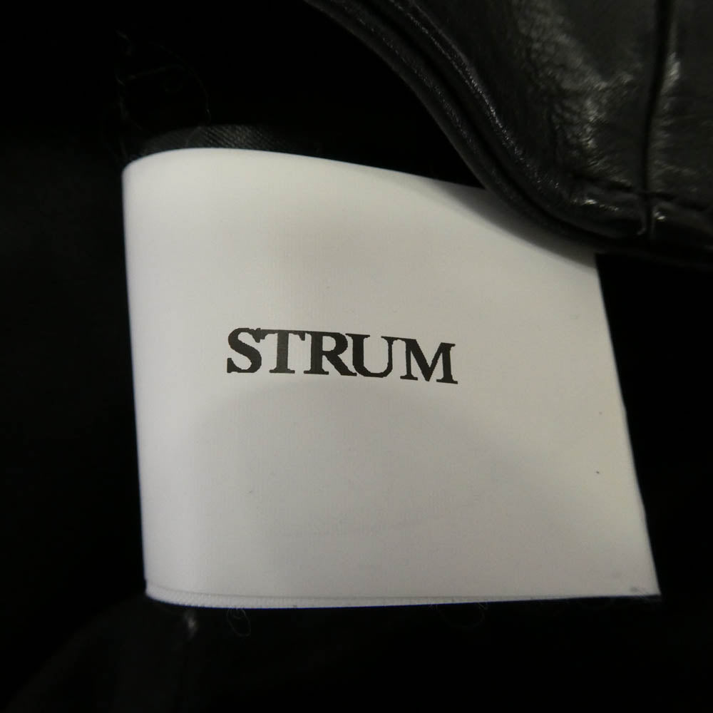 STRUM ストラム STL001-04 ドメスティックヘビータンドカーフ 製品染め レザー ベスト ブラック系 M【中古】